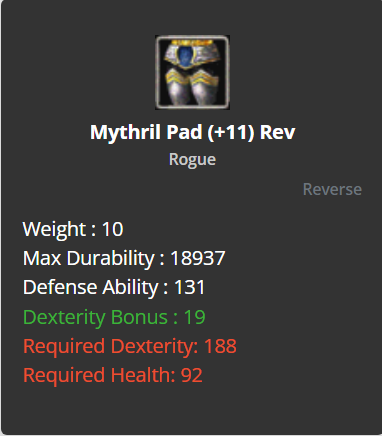 Mythril Pad +11 (Reverse)