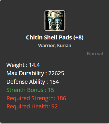 Chitin Shell Pads +8