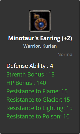 Minotaur's Earring +2